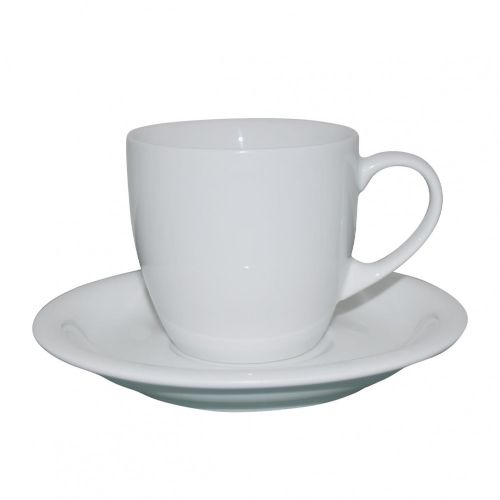 Q Basic weiß 20 cl. SET. Druck auf Tasse und Untertasse möglich